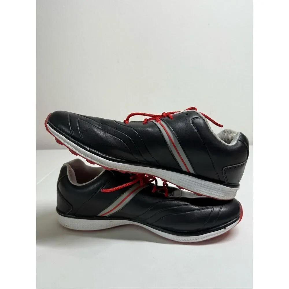 Thestron Men’s Golf Leather Shoes Black Size 12,5